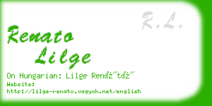 renato lilge business card